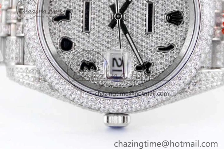 Jubilee Diamonds Datejust TWF 41 Arabic Full on A2824 Dial Edition SS Markers Best Bracelet 1:1 0214